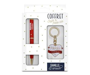 SUD TRADING COMPANY Coffret Stylo et Porte-clés Maman Parfaite