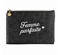 SUD TRADING COMPANY Pochette Plate Pailletée 24 × 17 cm (Noir)
