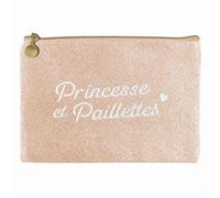SUD TRADING COMPANY Pochette Plate Pailletée 24 × 17 cm (Rose)