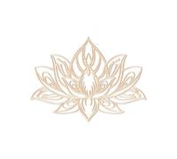 SUD TRADING Décoration murale en bois Lotus - Hauteur 52 cm x largeur 70 cm