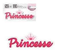 SUD TRADING Décoration murale en bois Princesse - 14 x 45 cm ROSE G