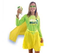 Sud Trading Déguisement Miss Mojito Femme - Vert - Taille Unique