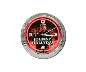 SUD TRADING Horloge néon Rouge Johnny Hallyday
