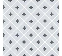 SUD TRADING Lot de 6 stickers à carreaux de ciment 15 x 15 cm - GRIS GRIS G
