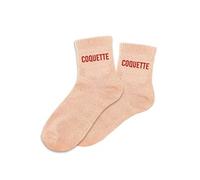 Chaussettes Coquette Orange Clair À Paillettes