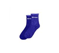 SUD TRADING Paire de chaussettes paillettes à feston rêveuse bleu