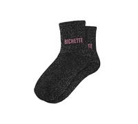 SUD TRADING Paire de chaussettes paillettes bichette noire