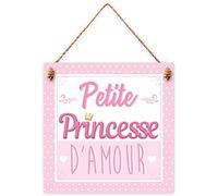 Sud Trading Plaque Bois Petite Princesse d'amour