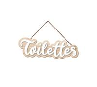 SUD TRADING Plaque de porte relief pour les toilettes en MDF - 20 x 6 cm