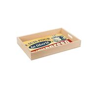 SUD TRADING Plateau déco en bois - Expresso - 35 x 23 cm