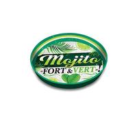SUD TRADING Plateau rond en métal - Vert - MOJITO - 33 cm