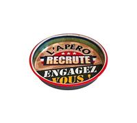 SUD TRADING Plateau rond métallique - L'APERO RECRUTE - 33 cm