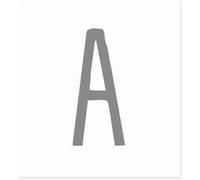 SUD TRADING Sticker de décoration murale Lettre A - en vinyle gris - Dimensions de la planche : 14.6 x 11 cm GRIS G