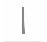 SUD TRADING Sticker de décoration murale Lettre I - en vinyle gris - Dimensions de la planche : 14.6 x 11 cm GRIS G