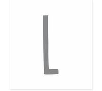 SUD TRADING Sticker de décoration murale Lettre L - en vinyle gris - Dimensions de la planche : 14.6 x 11 cm GRIS G