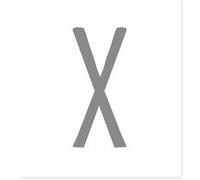 SUD TRADING Sticker de décoration murale Lettre X - en vinyle gris - Dimensions de la planche : 14.6 x 11 cm GRIS G