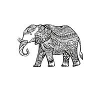 SUD TRADING Sticker mural éléphant - Hauteur 43 cm - Largeur 65 cm