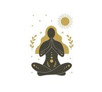 SUD TRADING Sticker mural Femme Chakras
