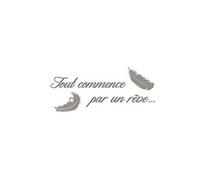 SUD TRADING Stickers Muraux Tout commence par un rêve gris - 46.5 x 107 cm