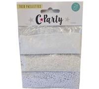 SUD TRADING Trio paillettes blanches