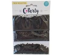 SUD TRADING Trio paillettes noires - 28 grammes de paillettes de 3 tailles différentes G