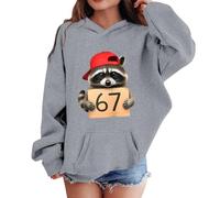 Sudadera 67 Meme NiñO - Sudadera Con Capucha y bolsillo Para niñas Tejido y cómodo Para el día a día la escuela y actividades Casuales