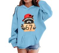 Sudadera 67 Meme NiñO - Sudadera Con Capucha y bolsillo Para niñas Tejido y cómodo Para el día a día la escuela y actividades Casuales