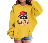 Sudadera 67 Meme NiñO - Sudadera Con Capucha y bolsillo Para niñas Tejido y cómodo Para el día a día la escuela y actividades Casuales