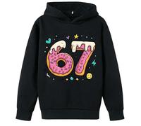 Sudadera 67 NiñA - Sudadera Con Capucha estampada Infantil de forro Polar y acogedora Para niñas y niños ropa Informal Casual