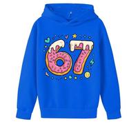 Sudadera 67 NiñA - Sudadera Con Capucha estampada Infantil de forro Polar y acogedora Para niñas y niños ropa Informal Casual