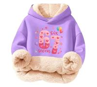 Sudadera 67 NiñA - Sudadera Con Capucha Infantil de forro Polar Para San Valentín Con diseño Estampado y Tejido Para niños pequeños