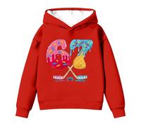 Sudadera De 67 NiñO - Sudadera Con Capucha de Manga Larga Para niñas Con Estampado Digital Para la cómoda prenda Deportiva de Tejido y cálido Para el Invierno