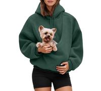 Sudadera Porta Gatos Mujer Con Bolsillo Mascota Extra Grande Llevar a Perros Pequeños y Gatos de Manga Larga Con Bolsillo Canguro Actividades Informales Ocio Disponible
