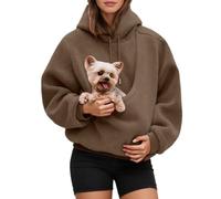 Sudadera Porta Gatos Mujer Con Bolsillo Mascota Extra Grande Llevar a Perros Pequeños y Gatos de Manga Larga Con Bolsillo Canguro Actividades Informales Ocio Disponible