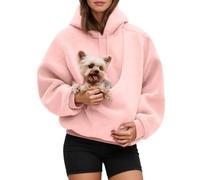 Sudadera Porta Gatos Mujer Con Bolsillo Mascota Extra Grande Llevar a Perros Pequeños y Gatos de Manga Larga Con Bolsillo Canguro Actividades Informales Ocio Disponible