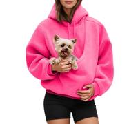 Sudadera Porta Gatos Mujer Con Bolsillo Mascota Extra Grande Llevar a Perros Pequeños y Gatos de Manga Larga Con Bolsillo Canguro Actividades Informales Ocio Disponible