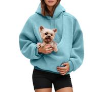 Sudadera Porta Gatos Mujer Con Bolsillo Mascota Extra Grande Llevar a Perros Pequeños y Gatos de Manga Larga Con Bolsillo Canguro Actividades Informales Ocio Disponible