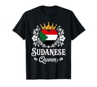 Sudanese Queen Sudan Flag Proud Sudanese Woman T-Shirt