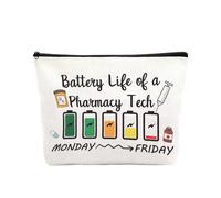 Sudaporn Trousse de maquillage en toile pour pharmacien, infirmière, pharmacien, infirmière, cadeau d'encouragement, trousse de toilette de voyage