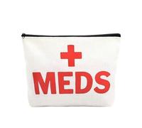 Sudaporn Trousse de rangement pour médicaments, maquillage, infirmière, médecin, anniversaire, remerciement, pilule, voyage, trousse de toilette, trousse de maquillage pour sac à main