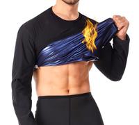 Sudation Chemise Top Manche Longues Amincissante Ventre Plat Maigrir Sauna Suit Shapewear D'entraînement Formateur Exercice Fitness Yoga Sport T-Shirt Vetement Débardeur Gilet Hommes