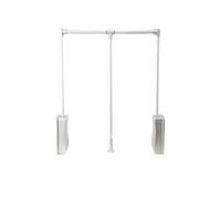 SUDEG Barre de Penderie Escamotable, Penderie Rabattable pour Armoire,Tringle Relevable, Élévateur de garde, Robe Largeur: 510-660mm/ 20.08-25.98 pouces