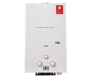 SUDEG Chauffe-eau à Gaz 18LPM,Chauffe-eau Instantané 36KW,Chauffe Eau LPG, Pression d'eau de Démarrage Super Basse,36KW Affichage Numérique Instantané avec kit de Pomme de Douche Plaqué,Blanche