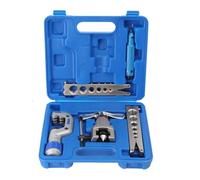 SUDEG Jeu Doutils à évaser Coupe,Outil évaseur, Φ1/4", 5/16", 3/8", 1/2", 5/8", 3/4" (Φ6/8/10/12/16/19mm) cône excentrique technique du froid HVAC avec coupe-tube et alésoir
