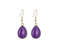 Sudemota Boucles d'oreilles Pendantes pour Femmes 1 Paire à la Mode Femmes Boucles d'oreilles Goutte d'eau Boucles d'oreilles Femmes Cadeau Bijoux Boucles d'oreilles Ensemble de Clous (Size : Purple)
