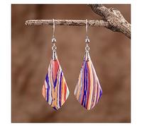 Sudemota Boucles d'oreilles Pendantes pour Femmes 1 Paire Femmes Arc-en-Ciel Goutte d'eau Crochet Boucles d'oreilles Bijoux Boucles d'oreilles Goujon Ensemble (Size : Silver)