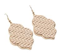 Sudemota Boucles d'oreilles Pendantes pour Femmes Abalone, Boucles d'oreilles Coquillage en Cuir Velours Diamant géométrique Mode imprimé léopard (Color : Faux Leather)