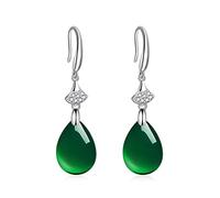 Sudemota Boucles d'oreilles Pendantes pour Femmes Boucles d'oreilles Couleur Argent Dames Argent 925 Bijoux Mariage Grenat Boucles d'oreilles Boucles d'oreilles Femmes