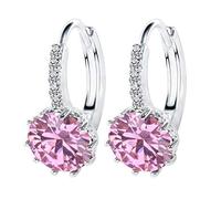 Sudemota Boucles d'oreilles Pendantes pour Femmes Boucles d'oreilles créoles Clous Boucles d'oreilles Tendance en Argent Sterling 925 Femmes Anniversaire Bijoux Cadeaux, B (Color : D)