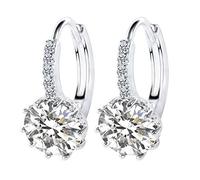 Sudemota Boucles d'oreilles Pendantes pour Femmes Boucles d'oreilles créoles Clous Boucles d'oreilles Tendance en Argent Sterling 925 Femmes Anniversaire Bijoux Cadeaux, B (Color : H)